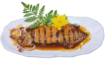 Squid with teriyaky sauce
